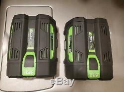 (1) One EGO BA2800T 56 Volt G3 2P 5.0 Ah Battery With Upgraded Fuel Gauge