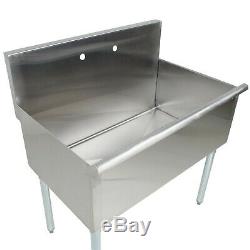 16-Gauge Stainless Steel One Compartment Commercial Utility Sink 36 x 21 x 1