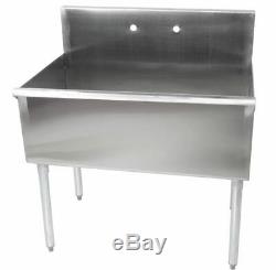 16-Gauge Stainless Steel One Compartment Commercial Utility Sink 36 x 21 x 14