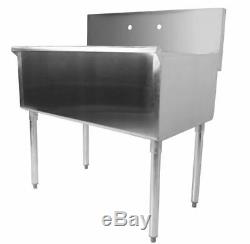 16-Gauge Stainless Steel One Compartment Commercial Utility Sink 36 x 21 x 14