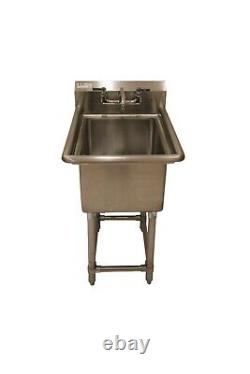 16x20x12 Bowl 16 Gauge Stainless Steel One Compartment Commercial Sink