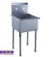 18 16-gauge Stainless Steel One Compartment Commercial Restaurant Mop Prep Sink