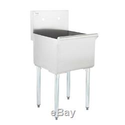 18 16-Gauge Stainless Steel One Compartment Utility Sink 18 x 18 x 13 Bowl