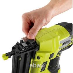 18-Volt ONE+ Cordless AirStrike 18-Gauge Brad Nailer (Tool Only) w Sample Nails