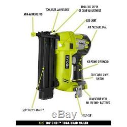 18-Volt ONE+ Cordless AirStrike 18-Gauge Brad Nailer Tool Only with Sample Nails