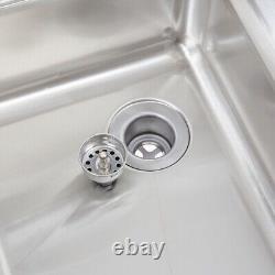 18W x 14L 18 Gauge Stainless Steel One Bowl Commercial Underbar Hand Sink