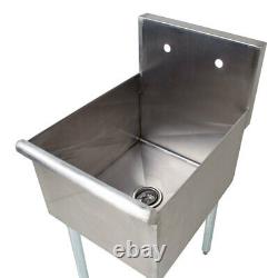 18x21x13One Compartment Commercial Utility Sink 16-Gauge Stainless Steel Bowl