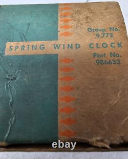 1954 1955 Truck Accessory Dash Clock Spring Wind Clock Part# 986633