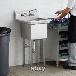 20 1/2 18-Gauge Stainless Steel One Compartment Commercial Sink
