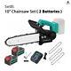 20v Cordless Chainsaw 10 3.0ah Brushless Garden Saws Cutter 8 One Handed Saws