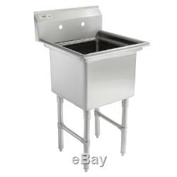 23 16-Gauge Stainless Steel One Compartment Commercial Restaurant Mop Prep Sink