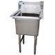 23 16-gauge Stainless Steel One Compartment Commercial Restaurant Mop Prep Sink