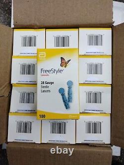 24 Boxes Freestyle 28 Gauge Sterile Lancets Pack of 100