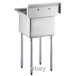 24W x 23 1/2L Stainless Steel One Compartment Commercial Utility Sink