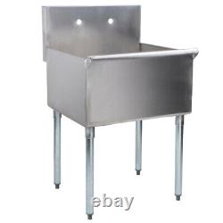 24x24x14 Bowl 16-Gauge StainlessSteel One Compartment Commercial Utility Sink