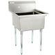 28 Stainless Steel Nsf One Compartment Commercial Restaurant Kitchen Sink
