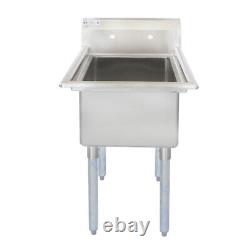 29 18-Ga SS304 One Compartment Commercial Sink 24 x 24 x 14 Bowl