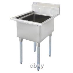 29 18-Ga SS304 One Compartment Commercial Sink 24 x 24 x 14 Bowl