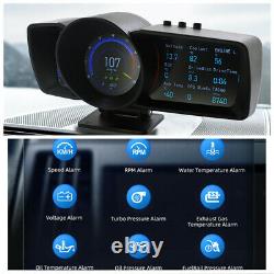 3.5in Dual Screen Smart OBD2+GPS Digital HUD Gauge Head Up Display Speedometer