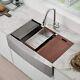 30 Single Bowl Stainless Steel Apron Farmhouse Sink 18 Gauge All-in-one Sink