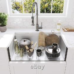 30 Single Bowl Stainless Steel Apron Farmhouse Sink 18 Gauge All-in-One Sink