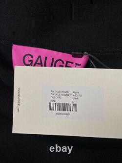 $300 Gauge 81 Women's Black Off-Shoulder One-Sleeve Mini Dress Size S