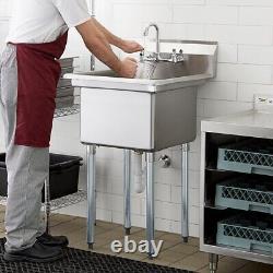 30W x 29L Stainless Steel One Compartment Commercial Utility Sink with Faucet