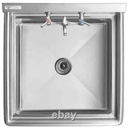 30W x 29L Stainless Steel One Compartment Commercial Utility Sink with Faucet