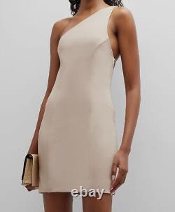 $320 Gauge 81 Women's Beige Colorado One-Shoulder Bodycon Mini Dress Size M