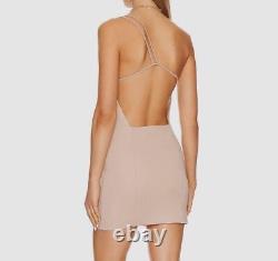 $320 Gauge 81 Women's Beige One-Shoulder Slipover Colorado Mini Dress Size M