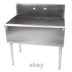 36 16-Gauge Stainless Steel One Compartment Commercial Utility Sink Garage Wash
