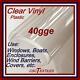 40gge Clear Vinyl 15yd/l X54w For Windowenclosureisin-eisenglass Oneshipping