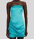 $440 Gauge81 Women's Blue Sleeveless One Shoulder Satin Bodycon Dress Size L