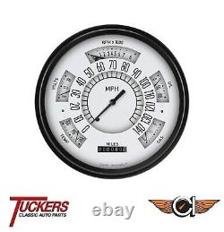 66 67 68 69 70 77 Ford Bronco All-In-One White Gauges Classic Instruments FB66W