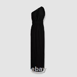 $695 Gauge81 Women's Black Tokyo One-Shoulder Silk Dress Size Small