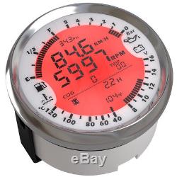 6in1 7-Color LED Backlight Car GPS Speedometer Tachometer Oil Pressure Voltmeter
