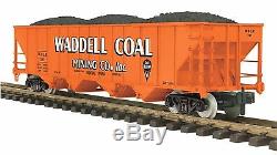 70-75058 MTH ONE-GAUGE Waddell Coal (#107) 4-Bay Hopper Car withCoal load