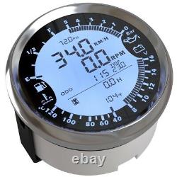85mm 6in1 Car GPS Speedometer Tachometer Water Temp Oil Pressure Voltmeter Gauge