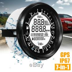 85mm GPS Digital Speedometer Odometer Gauge For ATV Car Truck Marine Tachometer
