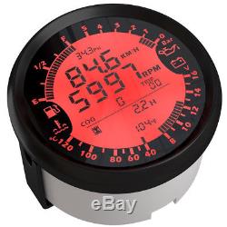 85mm GPS Speedometer Gauge Hour Water Temp Fuel Level Oil Pressure Voltmeter 12V