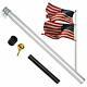 A-one 20ft Extra Thick Telescopic American Flag Pole, Heavy Duty 16 Gauge