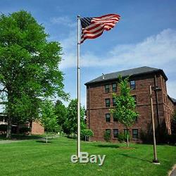 A-ONE 20FT Extra Thick Telescopic American Flag Pole, Heavy Duty 16 Gauge