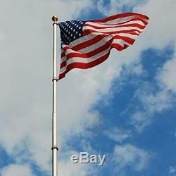 A-ONE 20FT Extra Thick Telescopic American Flag Pole, Heavy Duty 16 Gauge