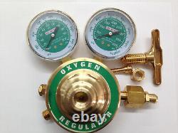 Acetylene & Oxygen Regulators, 1 Set (Heavy Brass-Industrial) US Supplier