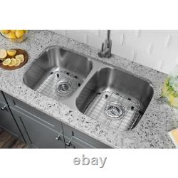 All-In-One Undermount 18-Gauge Double Bowl Kitchen Sink with Pull down Faucet