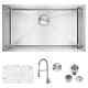 All-in-one Stainless Steel 32 In. Single Bowl Undermount 18-gauge Kitchen Sink W