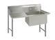 Bk Resources 16x20x14 One Compartment 16 Gauge Stainless Steel Sink
