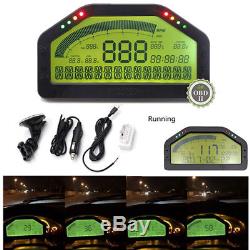 Bluetooth OBD2 Dash Mount Race Gauge LCD Display Rally Meter RPM Speed Fuel Lvl