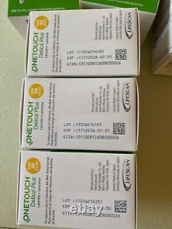 Brand New One Touch Delica Plus Lancets 12 Boxes Extra Fine 30 Gauge. 100 per box