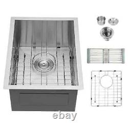 CASAINC 18 Gauge Stainless Steel 15'' x20'' Undermount Bar Sink All in one Kit